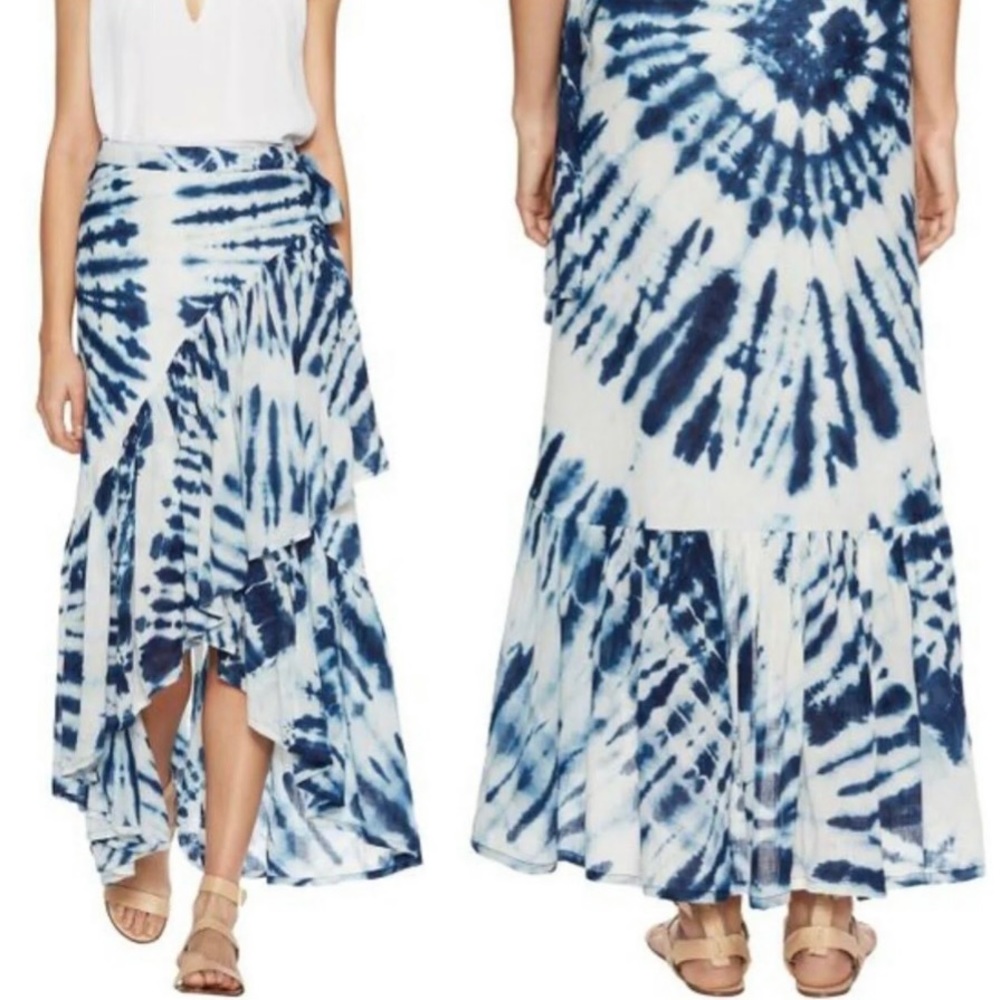 Zoe & Sam asymmetrical tie dye wrap skirt small NWT minor flaw